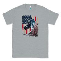 Heather Grey patriotic horse american flag   horse vintage Classic Tee - linhVisuals