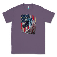 Lavender patriotic horse american flag   horse vintage Classic Tee - linhVisuals