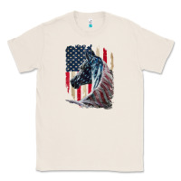 Natural patriotic horse american flag   horse vintage Classic Tee - linhVisuals