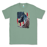 Sage patriotic horse american flag   horse vintage Classic Tee - linhVisuals