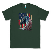 Sports Green patriotic horse american flag   horse vintage Classic Tee - linhVisuals
