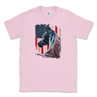 Bubblegum Pink patriotic horse american flag   horse vintage Classic Tee - linhVisuals