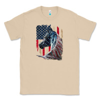 Mushroom patriotic horse american flag   horse vintage Classic Tee - linhVisuals