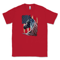 Red patriotic horse american flag   horse vintage Classic Tee - linhVisuals