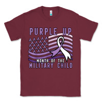 Burgundy purple up month of the military child Classic Tee - linhVisuals