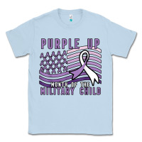 Dusty Blue purple up month of the military child Classic Tee - linhVisuals