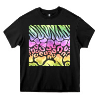 Black neon rainbow safari seamless pattern Heavy Core Tee - BundleAndBundleShop