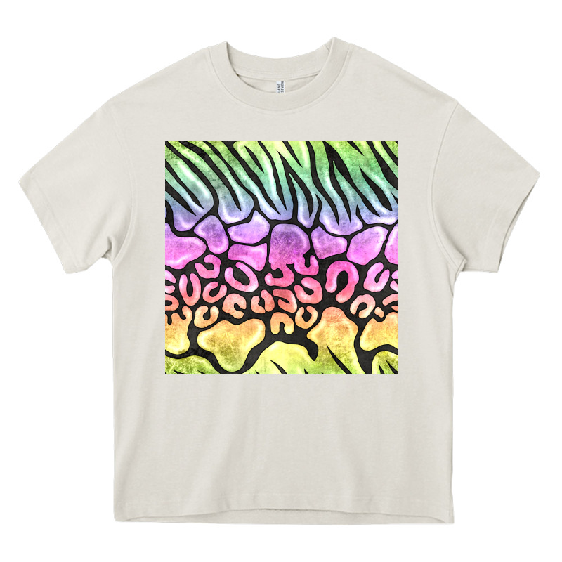 Neon Rainbow Safari Seamless Pattern Heavy Core Tee by BundleAndBundleShop | Teevron