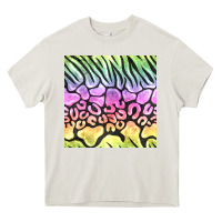 Cream neon rainbow safari seamless pattern Heavy Core Tee - BundleAndBundleShop