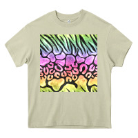 Mossy neon rainbow safari seamless pattern Heavy Core Tee - BundleAndBundleShop