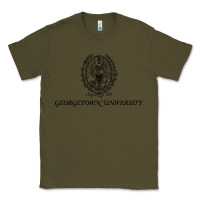 Army Green georgetown university Classic Tee - linhVisuals