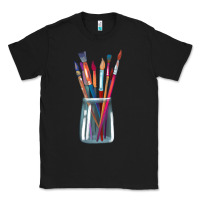 Black Paint Brushes Classic Tee - linhVisuals
