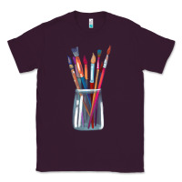 Plum Paint Brushes Classic Tee - linhVisuals