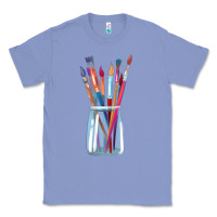 Colony Blue Paint Brushes Classic Tee - linhVisuals