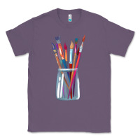 Lavender Paint Brushes Classic Tee - linhVisuals