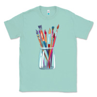 Seafoam Paint Brushes Classic Tee - linhVisuals