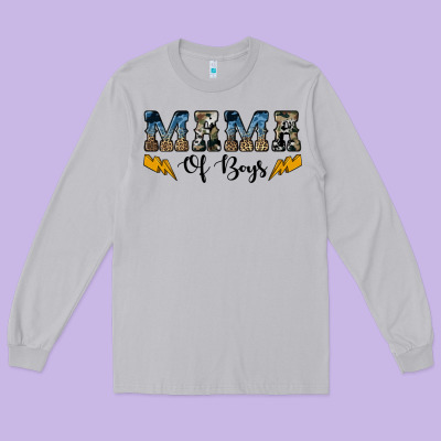 Western Mama Of Boys Long Sleeve Tee Designed By Artiststas