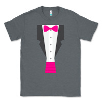 Charcoal Heather pink tux tuxedo Classic Tee - linhVisuals