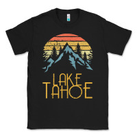 Black vintage lake tahoe california nevada retro t shirt Classic Tee - linhVisuals