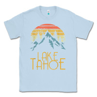 Dusty Blue vintage lake tahoe california nevada retro t shirt Classic Tee - linhVisuals