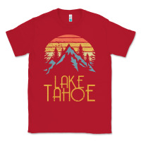Red vintage lake tahoe california nevada retro t shirt Classic Tee - linhVisuals