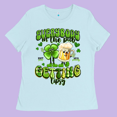 Everybody In The Pub Getting Tipsy Artiststas Ladies Tee Designed By Artiststas