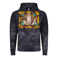 Cloud Black merino ram with sunflowers and gemstone mousepad Vintage Hoodie - BarkalooDesign