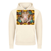 Vintage Artic merino ram with sunflowers and gemstone mousepad Vintage Hoodie - BarkalooDesign