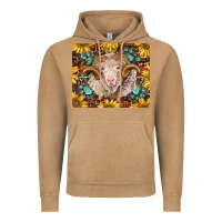 Vintage Camel merino ram with sunflowers and gemstone mousepad Vintage Hoodie - BarkalooDesign