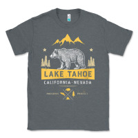 Charcoal Heather womens lake tahoe national park california nevada vintage bear men v n Classic Tee - linhVisuals