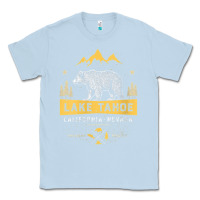 Dusty Blue womens lake tahoe national park california nevada vintage bear men v n Classic Tee - linhVisuals