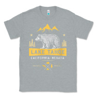 Heather Grey womens lake tahoe national park california nevada vintage bear men v n Classic Tee - linhVisuals