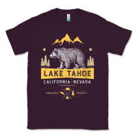 Plum womens lake tahoe national park california nevada vintage bear men v n Classic Tee - linhVisuals
