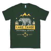 Sports Green womens lake tahoe national park california nevada vintage bear men v n Classic Tee - linhVisuals