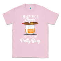 Bubblegum Pink cigar smoking tshirt smoking whiskey drinking dad tee gift Classic Tee - linhVisuals