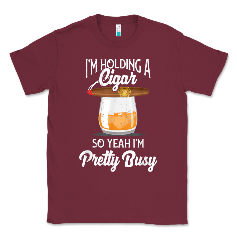 Cigar Smoking Tshirt Smoking Whiskey Drinking Dad Tee Gift Classic Tee by linhVisuals | Teevron