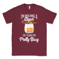 Burgundy cigar smoking tshirt smoking whiskey drinking dad tee gift Classic Tee - linhVisuals
