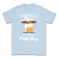 Dusty Blue cigar smoking tshirt smoking whiskey drinking dad tee gift Classic Tee - linhVisuals