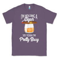 Lavender cigar smoking tshirt smoking whiskey drinking dad tee gift Classic Tee - linhVisuals