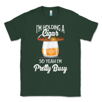 Sports Green cigar smoking tshirt smoking whiskey drinking dad tee gift Classic Tee - linhVisuals