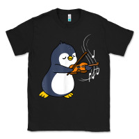 Black penguin playing violin animal Classic Tee - linhVisuals