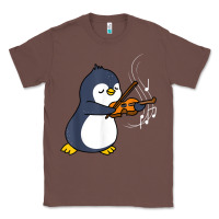 Chestnut penguin playing violin animal Classic Tee - linhVisuals