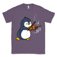 Lavender penguin playing violin animal Classic Tee - linhVisuals