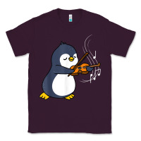 Plum penguin playing violin animal Classic Tee - linhVisuals