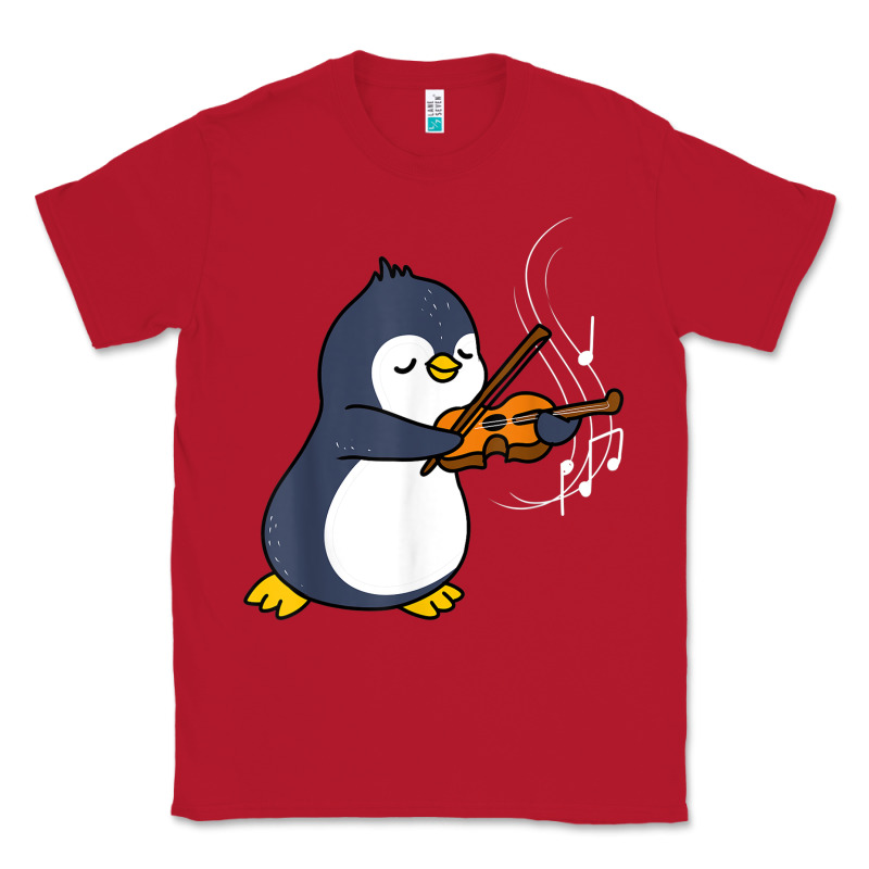 Penguin Playing Violin Animal Classic Tee by linhVisuals | Teevron