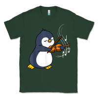 Sports Green penguin playing violin animal Classic Tee - linhVisuals