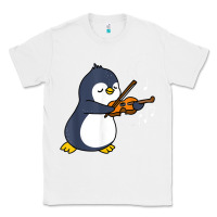 White penguin playing violin animal Classic Tee - linhVisuals