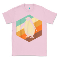 Bubblegum Pink penguin retro vintage style penguin Classic Tee - linhVisuals
