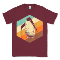Burgundy penguin retro vintage style penguin Classic Tee - linhVisuals