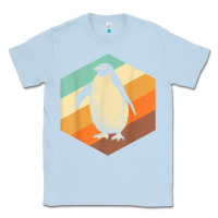 Dusty Blue penguin retro vintage style penguin Classic Tee - linhVisuals